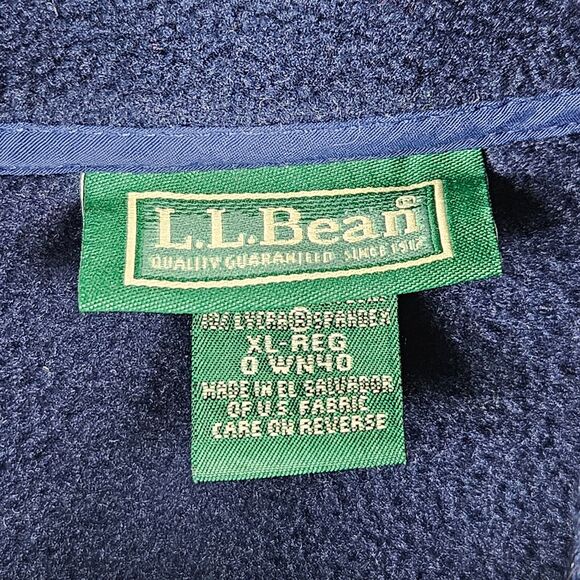 LL Bean Sweater Mens XL Fleece Snap T 1/4 Blue Gorpecore L.L. Bean - Picture 7 of 12